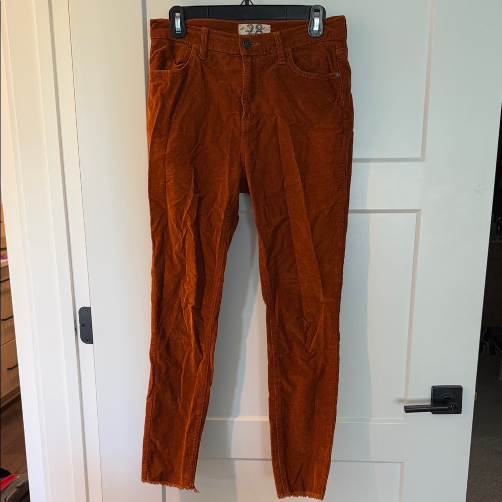 We The Free Burnt Orange Corduroy Trousers